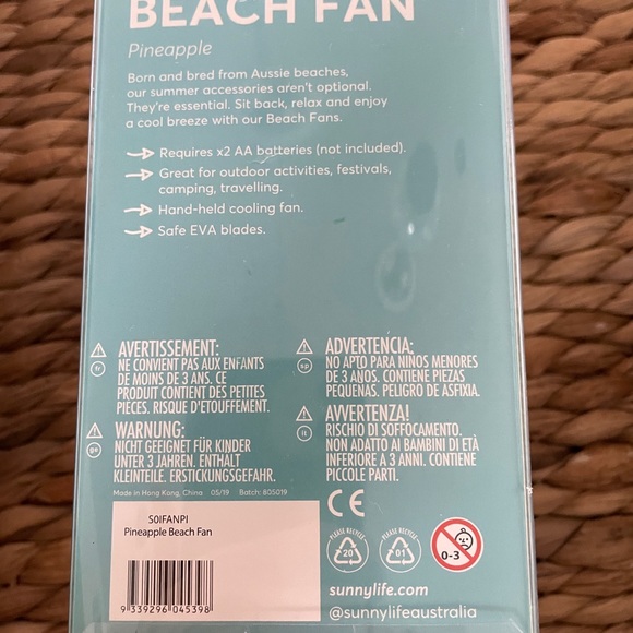SUNNYLIFE AUSTRALIA New PINEAPPLE BEACH FAN - Picture 6 of 7